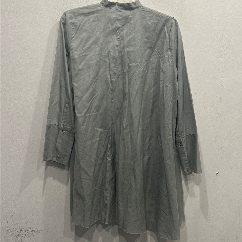 matthildur green long sleeve tunic button up shirt avant garde lagenlook NWT - Picture 5 of 10